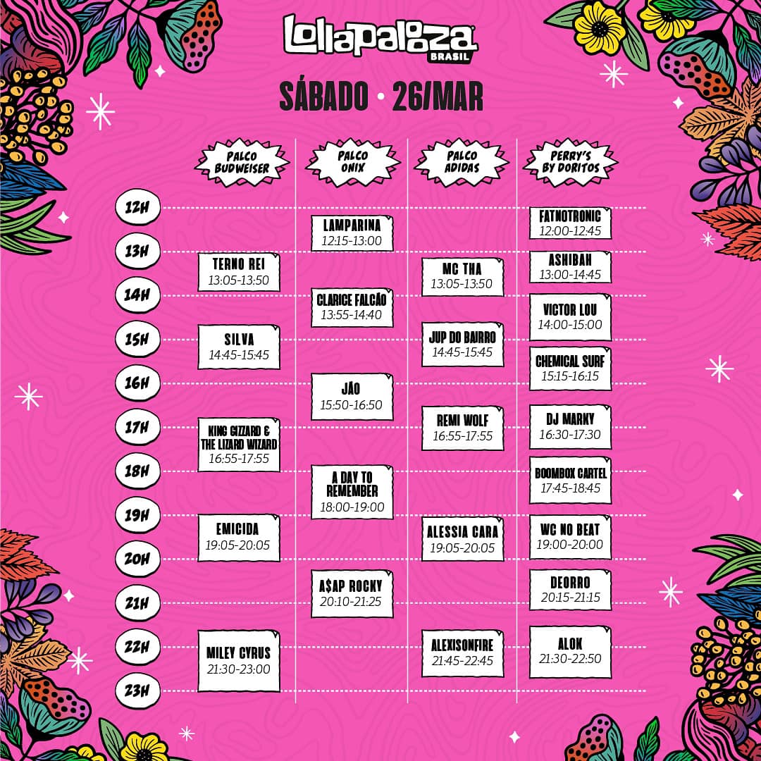 Lollaapalooza Brasil 2022 - Programação completa de Shows 1